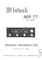 McIntosh MR-77 - Service manual